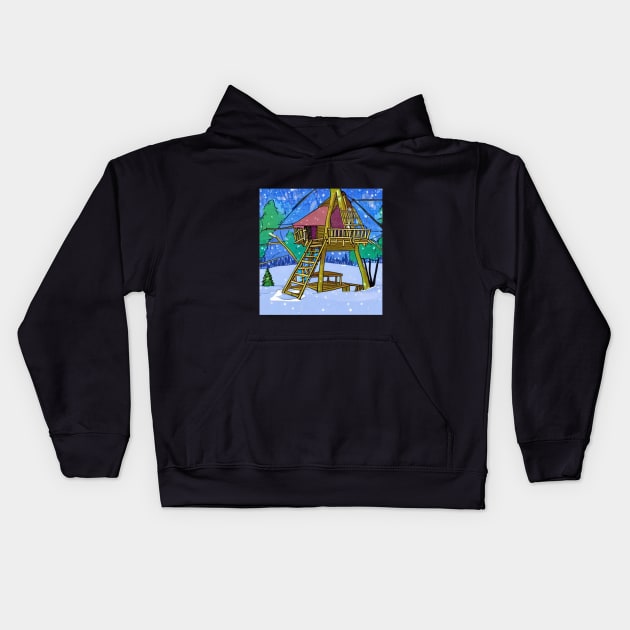 Cartoon Fort Kids Hoodie by JTMDesigns